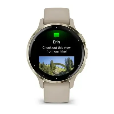 Смарт-годинник Garmin Venu 3s, сталевий золотистий безель з корпусом французького сірого кольору та силіконовим ремінцем - 3 - Robinzon.ua