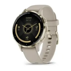 Смарт-годинник Garmin Venu 3s, сталевий золотистий безель з корпусом французького сірого кольору та силіконовим ремінцем - Robinzon.ua