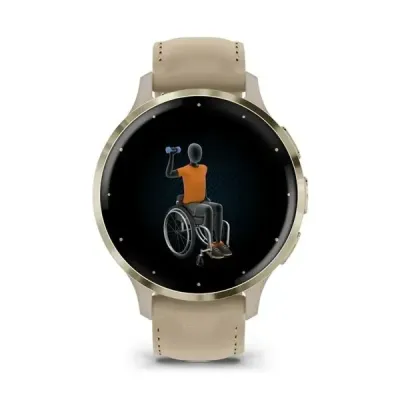 Смарт-часы Garmin Venu 3s, золотистый стальной безель с корпусом французского серого цвета и кожаным ремешком - 5 - Robinzon.ua