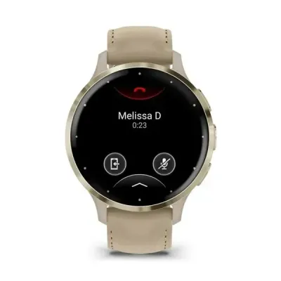 Смарт-часы Garmin Venu 3s, золотистый стальной безель с корпусом французского серого цвета и кожаным ремешком - 1 - Robinzon.ua