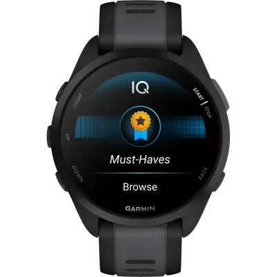 Смарт-часы Garmin Forerunner 165, черный/сланцево-серый силиконовый ремешок - 5 - Robinzon.ua