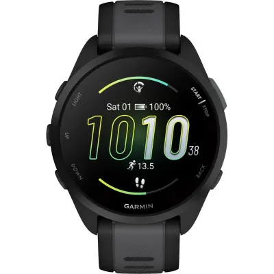 Смарт-часы Garmin Forerunner 165, черный/сланцево-серый силиконовый ремешок - 1 - Robinzon.ua