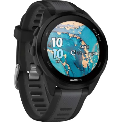 Смарт-часы Garmin Forerunner 165 Music, черный/сланцево-серый силиконовый ремешок - 3 - Robinzon.ua