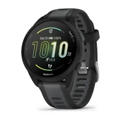 Смарт-годинник Garmin Forerunner 165 Music, чорний/сланцево-сірий силіконовий ремінець - Robinzon.ua
