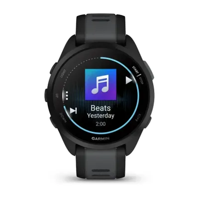 Смарт-часы Garmin Forerunner 165 Music, черный/сланцево-серый силиконовый ремешок - 7 - Robinzon.ua