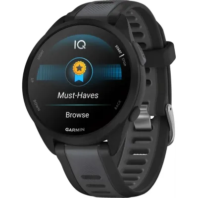 Смарт-часы Garmin Forerunner 165 Music, черный/сланцево-серый силиконовый ремешок - 2 - Robinzon.ua