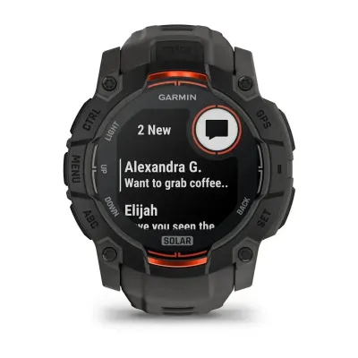 Смарт-годинник Garmin Instinct 3 (50 мм) Solar чорний/вугільний - 3 - Robinzon.ua