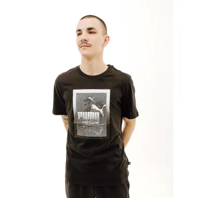 Чоловіча Футболка Puma GRAPHICS Photoprint Tee Чорний M (7d68018001 M) - Robinzon.ua