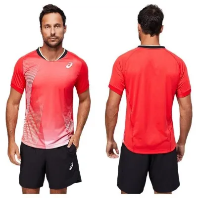 Футболка чол. Asics MEN MATCH GRAPHIC SS TOP червоний (M) 2041A170-602 M - 2 - Robinzon.ua