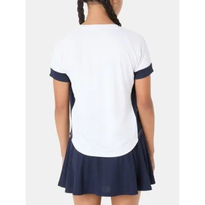 Дитяча Футболка Asics GIRLS TENNIS SS TOP Білий Темно-синій 122-128 (2044A045-101 122-128) - 1 - Robinzon.ua