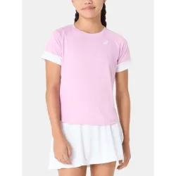 Дитяча Футболка Asics GIRLS TENNIS SS TOP Білий Рожевий 122-128 (2044A045-701 122-128) - Robinzon.ua