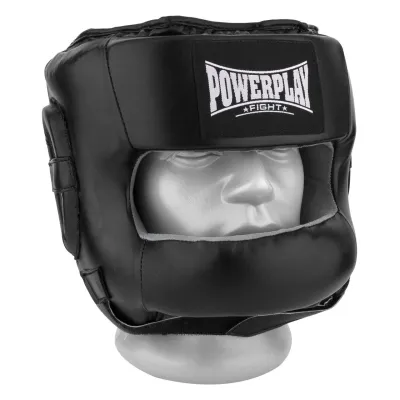 Боксерський шолом тренувальний PowerPlay 3067 з бампером PU + Amara Чорний L - 1 - Robinzon.ua
