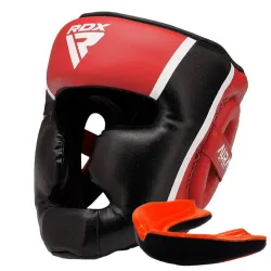 Боксерський шолом RDX AURA PLUS T-17 Red/Black S (капа у комплекті) - Robinzon.ua