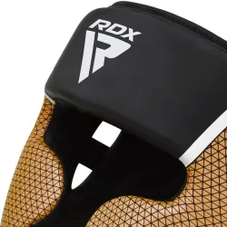 Боксерський шолом RDX AURA PLUS T-17 Black Golden S (капа у комплекті) - Robinzon.ua