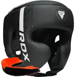 Боксерский шлем RDX F6 KARA Matte White XL (капа в комплекте) - Robinzon.ua