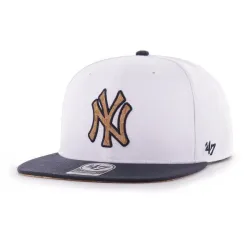Кепка 47 Brand NEW YORK YANKEES CORKSCREW белый, темно-синий, коричневый Уни OSFA B-CORKS17WBP-WH - Robinzon.ua