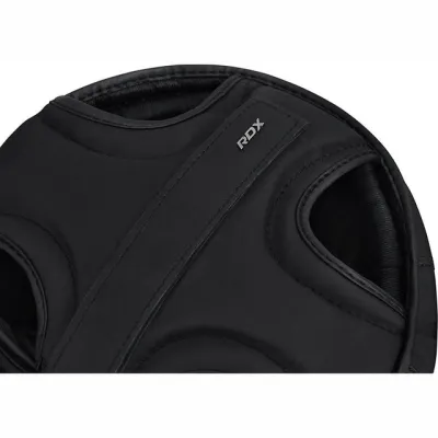 Боксерский шлем RDX T15 Noir Cheek Protector Matte Black XL (капа в комплекте) - 4 - Robinzon.ua