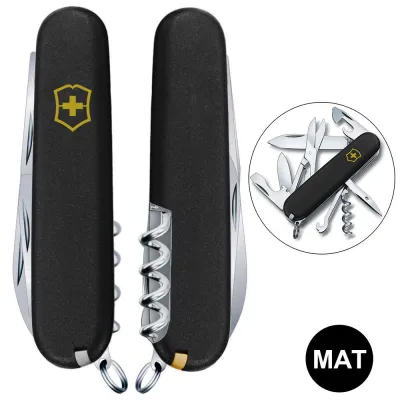 Складаний ніж Victorinox CLIMBER MAT чорний матовий лак з жовт.лого 1.3703.3.M0008p Складаний ніж Victorinox CLIMBER MAT чорний матовий лак з жовт.лого 1.3703.3.M0008p - Robinzon.ua