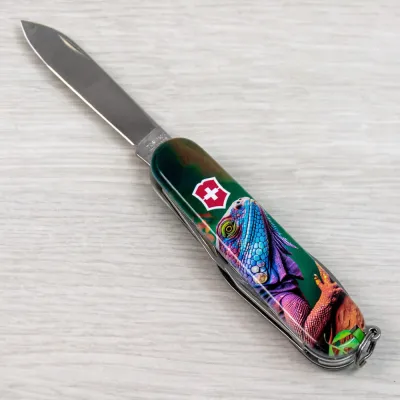 Складаний ніж Victorinox CAMPER ANIMAL Хамелеон 1.3613.3.F1020pw - 8 - Robinzon.ua