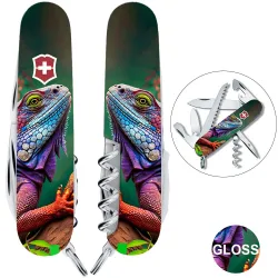 Складной нож Victorinox CAMPER ANIMAL Хамелеон 1.3613.3.F1020pw - Robinzon.ua