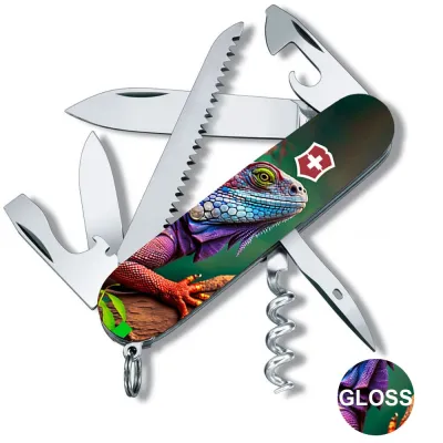 Складаний ніж Victorinox CAMPER ANIMAL Хамелеон 1.3613.3.F1020pw - 1 - Robinzon.ua