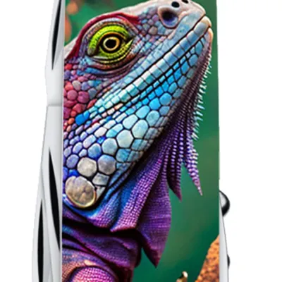 Складаний ніж Victorinox CAMPER ANIMAL Хамелеон 1.3613.3.F1020pw - 4 - Robinzon.ua