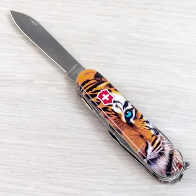Складаний ніж Victorinox CLIMBER ANIMAL Тигр 1.3703.F1030pw - 8 - Robinzon.ua
