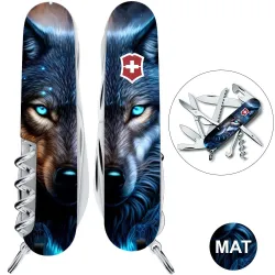 Складной нож Victorinox HUNTSMAN ANIMAL Волк 1.3713.3.F1040pw - Robinzon.ua