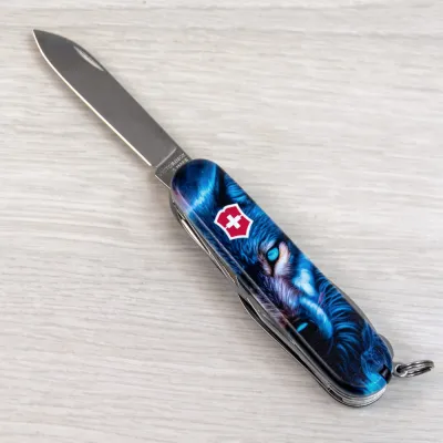 Складаний ніж Victorinox HUNTSMAN ANIMAL Вовк 1.3713.3.F1040pw - 8 - Robinzon.ua