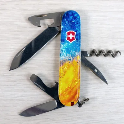 Складаний ніж Victorinox SPARTAN UKRAINE Жовто-сині бризки 1.3603.7.T3160pw - 6 - Robinzon.ua