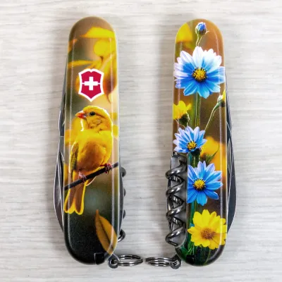 Складаний ніж Victorinox SPARTAN UKRAINE Золота пташка 1.3603.7.T3170pw - 6 - Robinzon.ua