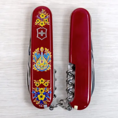 Складаний ніж Victorinox CAMPER UKRAINE Українські мотиви 1.3613.T1370u - 2 - Robinzon.ua