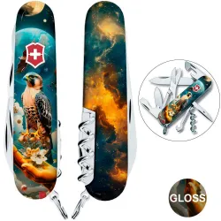 Складной нож Victorinox CLIMBER UKRAINE Сокол-защитник 1.3703.3.T3210pw - Robinzon.ua