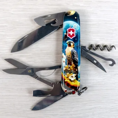 Складаний ніж Victorinox CLIMBER UKRAINE Сокіл-захисник 1.3703.3.T3210pw - 7 - Robinzon.ua