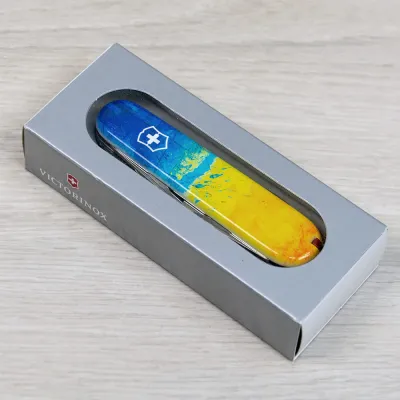 Складаний ніж Victorinox CLIMBER UKRAINE Жовто-синій малюнок 1.3703.7.T3100pw - 4 - Robinzon.ua