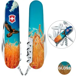 Складной нож Victorinox CLIMBER UKRAINE Свободный Сокол 1.3703.7.T3230pw - Robinzon.ua