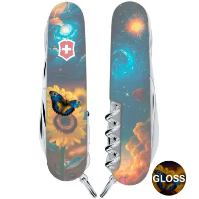Складаний ніж Victorinox HUNTSMAN UKRAINE Зоряний метелик 1.3713.3.T3240pw - 1 - Robinzon.ua