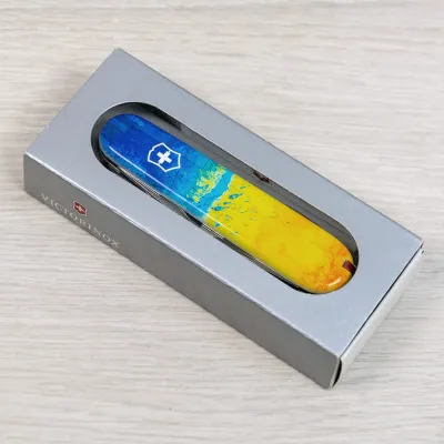 Складаний ніж Victorinox HUNTSMAN UKRAINE Жовто-синій малюнок 1.3713.7.T3100pw - 5 - Robinzon.ua