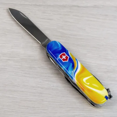 Складаний ніж Victorinox HUNTSMAN UKRAINE Жовто-сині фарби 1.3713.7.T3250pw - 7 - Robinzon.ua