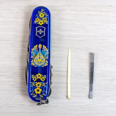 Складаний ніж Victorinox HUNTSMAN UKRAINE Українські мотиви 1.3713.T2.T1370u - 6 - Robinzon.ua