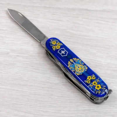 Складаний ніж Victorinox HUNTSMAN UKRAINE Українські мотиви 1.3713.T2.T1370u - 5 - Robinzon.ua