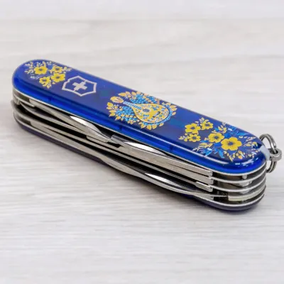 Складаний ніж Victorinox HUNTSMAN UKRAINE Українські мотиви 1.3713.T2.T1370u - 3 - Robinzon.ua