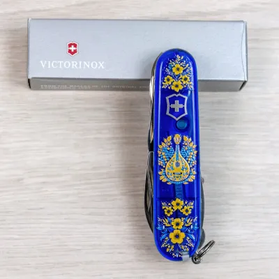 Складаний ніж Victorinox HUNTSMAN UKRAINE Українські мотиви 1.3713.T2.T1370u - 7 - Robinzon.ua