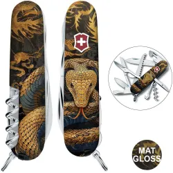 Складаний ніж Victorinox HUNTSMAN ZODIAC Дерев'яна змія 1.3713.3.Z4280pk - Robinzon.ua