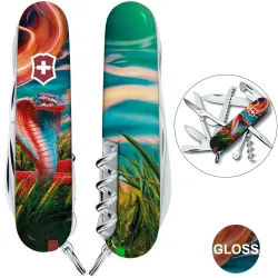 Складаний ніж Victorinox HUNTSMAN ZODIAC Барвиста кобра 1.3713.3.Z4290pk - Robinzon.ua