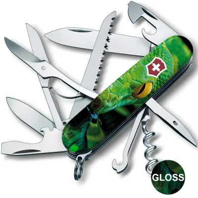 Складаний ніж Victorinox HUNTSMAN ZODIAC Зелена дерев'яна змія 1.3713.3.Z4310pk - 1 - Robinzon.ua