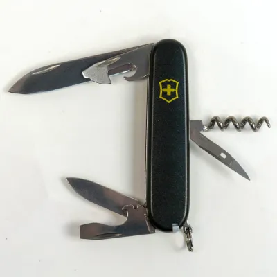 Складной нож Victorinox SPARTAN MAT черный матовый лак с желт.лого 1.3603.3.M0008p - 7 - Robinzon.ua