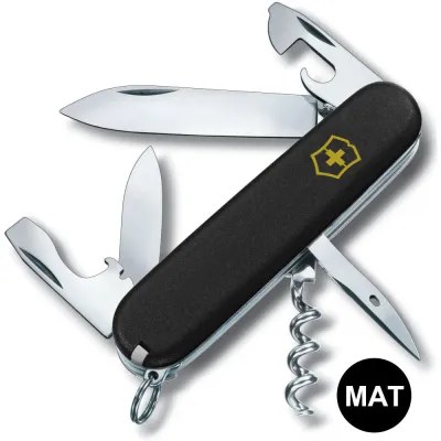 Складной нож Victorinox SPARTAN MAT черный матовый лак с желт.лого 1.3603.3.M0008p - 1 - Robinzon.ua