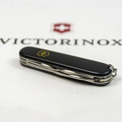 Складной нож Victorinox SPARTAN MAT черный матовый лак с желт.лого 1.3603.3.M0008p - 4 - Robinzon.ua