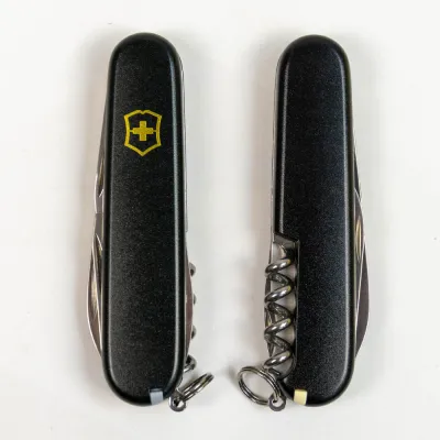 Складной нож Victorinox SPARTAN MAT черный матовый лак с желт.лого 1.3603.3.M0008p - 6 - Robinzon.ua